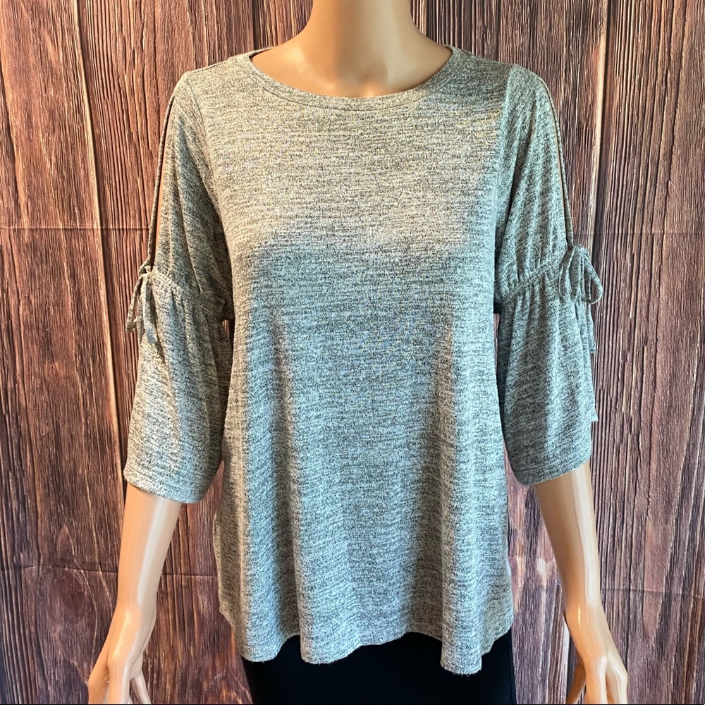 Loft Size Small Gray Soft Comfy Statement Sleeve … - image 5